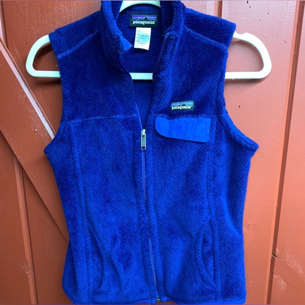 Patagonia Retool Snap T Royal Blue Fleece Zip Sweatshirt Jacket Vest